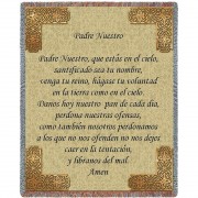 The Lord's Prayer in Spanish - Padre Nuestro - Cotton Woven Blanket Throw -  (72x54)