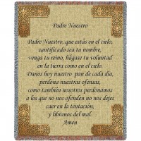 The Lord's Prayer in Spanish - Padre Nuestro - Cotton Woven Blanket Throw -  (72x54)