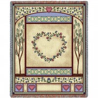 Love Quilt - Cotton Woven Blanket Throw -  (72x54)
