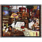 Maggie The Messmaker - Charles Wysocki - Cotton Woven Blanket Throw -  (72x54)