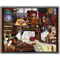 Maggie The Messmaker - Charles Wysocki - Cotton Woven Blanket Throw -  (72x54)