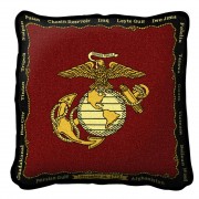 US Marine Corps - Emblem - - Throw Pillow