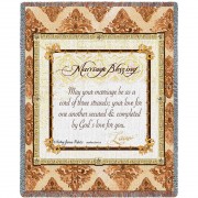 Marriage Blessing - Audrey Jean Roberts - Cotton Woven Blanket Throw -  (72x54)