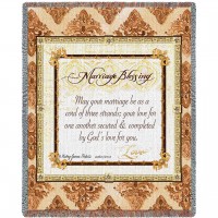 Marriage Blessing - Audrey Jean Roberts - Cotton Woven Blanket Throw -  (72x54)