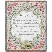 Marriage Blessing - Cotton Woven Blanket Throw -  (72x54)
