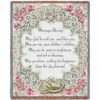Marriage Blessing - Cotton Woven Blanket Throw -  (72x54)