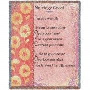 Marriage Creed - Cotton Woven Blanket Throw -  (72x54)