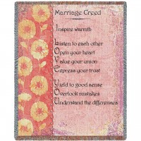 Marriage Creed - Cotton Woven Blanket Throw -  (72x54)