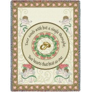Matrimonial Angels - Cotton Woven Blanket Throw -  (72x54)