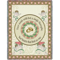 Matrimonial Angels - Cotton Woven Blanket Throw -  (72x54)