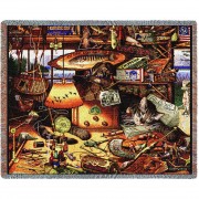 Max In The Adirondacks - Charles Wysocki - Cotton Woven Blanket Throw -  (72x54)