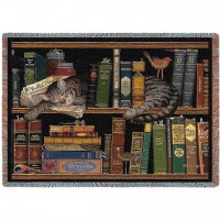 Max In The Stacks - Charles Wysocki - Cotton Woven Blanket Throw -  (72x54)