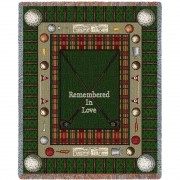 Memorial Golf - Remembered In Love - Sympathy - Cotton Woven Blanket Throw -  (72x54)
