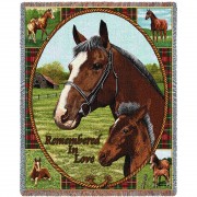 Thoroughbred - Sympathy - Cotton Woven Blanket Throw -  (72x54)