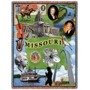 State of Missouri - Cotton Woven Blanket Throw -  (72x54)