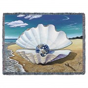 Mother of Pearl - Kurt C Burmann - Cotton Woven Blanket Throw -  (72x54)