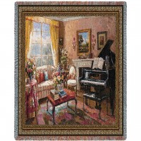 Music Room - Foxwell - Cotton Woven Blanket Throw -  (72x54)