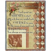 Musicians Serenity Prayer - Lisa Engelhardt - Cotton Woven Blanket Throw -  (72x54)