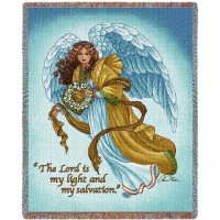 My Salvation Angel - Elaine Maier - Cotton Woven Blanket Throw -  (72x54)