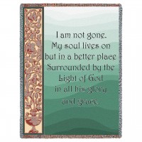 I Am Not Gone My Soul Lives On - Sympathy - Cotton Woven Blanket Throw -  (72x54)