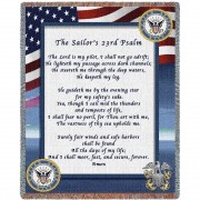 US Navy - The Sailor's 23rd Psalm - Cotton Woven Blanket Throw -  (72x54)