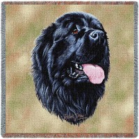 Newfoundland - Robert May - Lap Square Cotton Woven Blanket Throw -  (54x54)