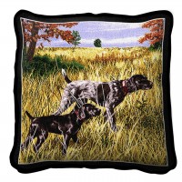 Now We Wait German Shorthaired Pointer - - Throw Pillow
