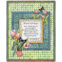 Nurse's Prayer - Audrey Jean Roberts - Cotton Woven Blanket Throw -  (72x54)