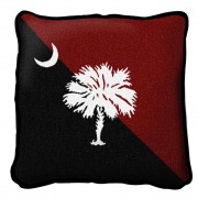 South Carolina - Palmetto Moon Red and Black - - Throw Pillow