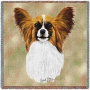 Papillion - Robert May - Lap Square Cotton Woven Blanket Throw -  (54x54)