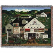 Peppercricket Farms - Charles Wysocki - Cotton Woven Blanket Throw -  (72x54)