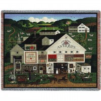 Peppercricket Farms - Charles Wysocki - Cotton Woven Blanket Throw -  (72x54)