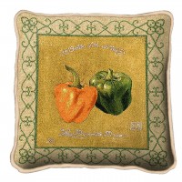 Peppers Textured Hand Finished Elegant Woven Throw Pillow Cover 100% Cotton  Size 17x17