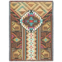 Peruvian - Parker Fulton - Cotton Woven Blanket Throw -  (72x54)