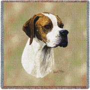 Pointer - Robert May - Lap Square Cotton Woven Blanket Throw -  (54x54)