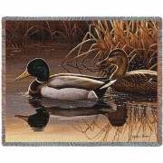 Quiet Couple - Cynthie Fisher - Cotton Woven Blanket Throw -  (72x54)