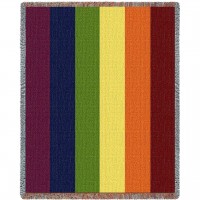 Rainbow - Cotton Woven Blanket Throw -  (72x54)