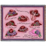 Red Hat Society - Cotton Woven Blanket Throw -  (72x54)