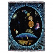 Galaxy Outer Space - Kurt C Burmann - Cotton Woven Blanket Throw -  (72x54)