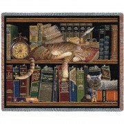 Remington The Well Read - Charles Wysocki - Cotton Woven Blanket Throw -  (72x54)