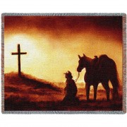 Reverence - Judith Durr - Cotton Woven Blanket Throw -  (72x54)