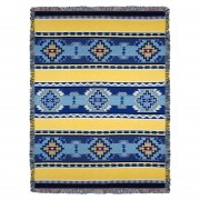 Rimrock - Sun - Southwest Native American Inspired Tribal Camp - Cotton Woven Blanket Throw -  (72x54)
