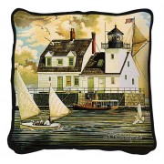 Rockland Breakwater Light - Throw Pillow