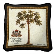 British Colonial Palm (A) - Throw Pillow