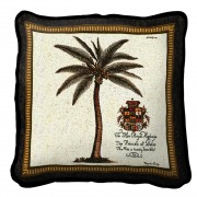 British Colonial Palm (B) - Throw Pillow