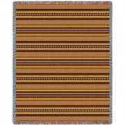 Saddleblanket - Clay -Southwest Native American Inspired Tribal Camp - Cotton Woven Blanket Throw -  (72x54)