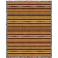 Saddleblanket - Clay -Southwest Native American Inspired Tribal Camp - Cotton Woven Blanket Throw -  (72x54)