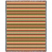 Saddleblanket - Juniper - Southwest Native American Inspired Tribal Camp - Cotton Woven Blanket Throw -  (72x54)