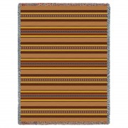 Saddleblanket - Sand - Southwest Native American Inspired Tribal Camp - Cotton Woven Blanket Throw -  (72x54)