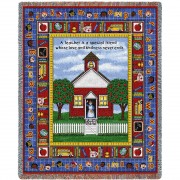 Teacher - School Days - Cotton Woven Blanket Throw -  (72x54)